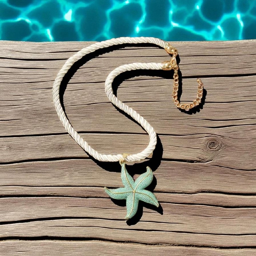 Trending Elegant Starfish Pendant Necklace - Picture 2 of 11